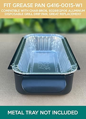 Fig & Leaf (20 Pack) Drip Pans Compatible with Char-Broil Grills 9328812P06 Foil Liner l Fits Grease Tray G416-0015-W1 l Disposable Aluminum Foil