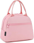 FlowFly Lunch Bag Tote Bag Lunch Organizer Lunch Holder Insulated Lunch Cooler Bag for Women/Men,Pink, LB002-PK07