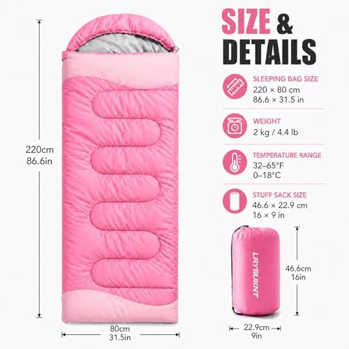 Sleeping Bags for Adults & Kids - Lightweight Camping Sleeping Bag
