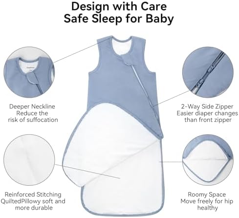 BubblePanda Rayon Made from Bamboo Sleep Sack 6-12 Months 1.0 Tog Baby