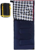 REDCAMP Cotton Flannel Sleeping Bag for Camping Backpacking, Adults Cold Weather Envelope Sleeping Bags with 2/3/4/6lbs Filling