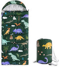 Wake In Cloud Kids Sleeping Bag for Boys Camping, Dinosaur