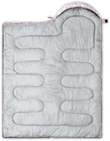 QOOMO Camping Sleeping Bags,3 Season Warm & Cool Weather,Lightweight,Waterproof Sleeping Bags for Adults & Kids,Traveling,and Outdoors,Camping Gear Equipment
