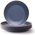 Melamine Dishes Sets of 6, Melamine Plates,10.5 Inch Dinner Plates, Outdoor Dinnerware Sets, Unbreakable, BPA Free, Dishwasher Safe, Blue
