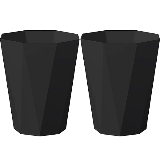Small Trash Can 2.6 Gallon Bathroom Garbage Can Waste Basket Recycling Bin for Toilets Dorms Kitchens, Black