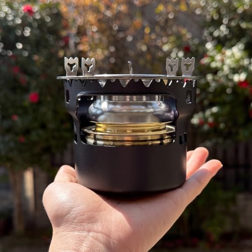 REDCAMP Alcohol Stove Backpacking,Alcohol Burner Stove with Aluminium Stand