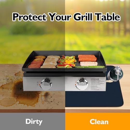 Heat Resistant Mats for Countertop fits Tabletop Grill, 31x24x0.04in, Blue