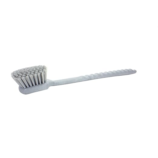SPARTA 40501EC23 Plastic Large Scrub Brush, Kitchen Brush, Utility Brush With Long Handle For Cleaning, 20 Inches, Gray, (Pack of 6)