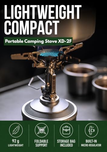 CAMPINGMOON Canister Stove Pressure Regulator Piezo Igniter Silver XD-2F