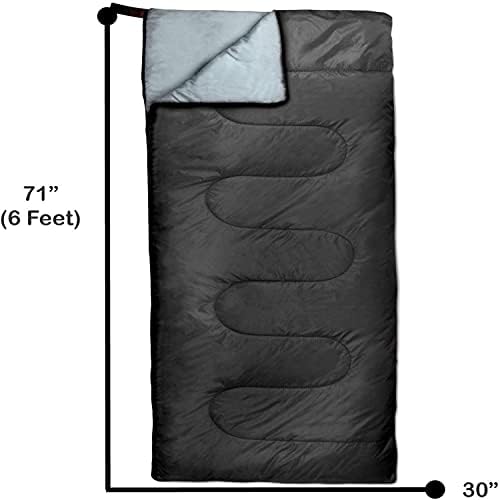 Envelope Sleeping Bags 4 Seasons Warm or Cold Lightweight Indoor Outdoor Sleeping Bags for Adults, Backpacking, Camping