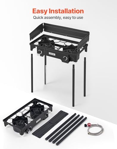 VEVOR Outdoor Propane Gas Stove, Propane LPG Gas Camping Stove,