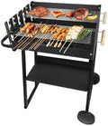 Portable Charcoal Grill, Skewer Charcoal Grill with wheels for Outdoor Cooking Camping Garden