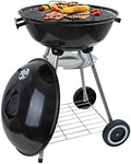 Alpine Cuisine Premium 22x33.9in Charcoal BBQ Grill Round for Outdoor Cooking, Barbecue Coal Kettle Bowl Grill Portable Heavy Duty Round with Legs Grilling for Tailgating Patio Backyard Camping,Black