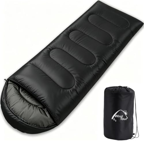 Wind Tour 3 Season Lightweight Waterproof Sleeping Bag Indoor & Outdoor for Hiking Backpacking Camping Traveling