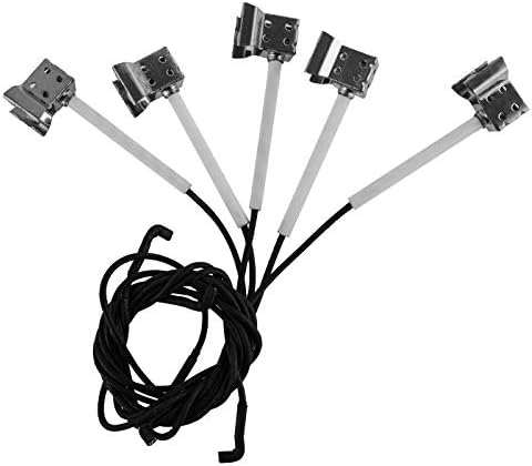 Replacement Parts Kit for Nexgrill 720-0925, 720-0882A, 720-0896, 5-Pack Heat Plates Flame Tamers Burner Tubes and Ignitors Replacement for Nexgrill Gas Grills 720-0896C,720-0925