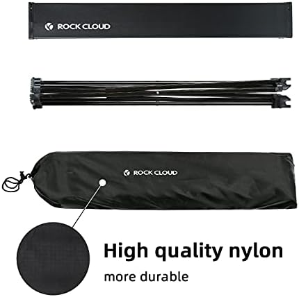 ROCK CLOUD Portable Camping Table Ultralight Aluminum Camp Table Folding Beach Table for Camping Hiking Backpacking Outdoor Picnic, Size L