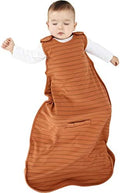 Woolino 4 Season Ultimate Baby Sleeping Bag - Merino Wool and Organic Cotton - Universal Size Adjustable Sleep Sack for Baby - Two-Way Zipper Sleeping Bag (2-24 Months) - Rust