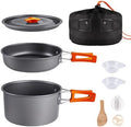 aiGear Camping Cookware with Pot Pan Kettle Cutlery Tableware 1-2 People