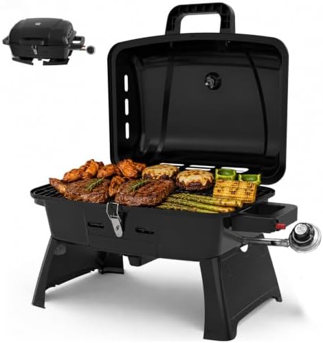 Brand-Man Portable Propane Gas Grill 1 Burner 10,000 BTU 240 sq.in.