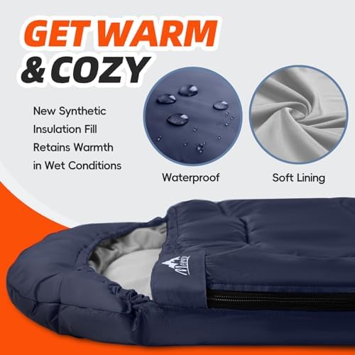 MEREZA Sleeping Bags XL for Adults Mens Large Wide Sleeping Bag for Camping