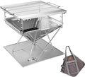 CAMPINGMOON Extra Large Portable Fire Pit Grill Wood Burning MT-055