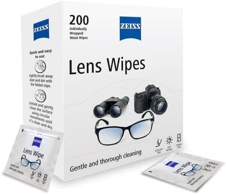 ZEISS Pre-Moistened Lens Cleaning Wipes, 200 Count