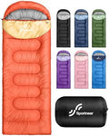 Sportneer Sleeping Bag, 3 Seasons Warm Cold Weather Sleeping Bags for Adults Kids Boys Girls with Compression Sack- Lightweight Camping Essentials Gear Accessories, Backpacking, Hiking