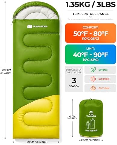 Sleeping Bags for Adults,Compact Lightweight Backpacking Sleeping Bag with Compression Sack for Youth, Camping Essentials Gearfor Hiking Travel Climbing Outdoor&Indoor Use