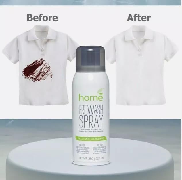 Laundry Prewash Spray Aerosol 12.3 Oz (Ultimate Tough Stain Remover for White Shirts/Clothes w/o Scrub/Soak),Plus 4-in-1 Fabric Softener Dryer Sheets 6.4"x9" 1000 Single PCS (Drive Clothes Ultra Soft)