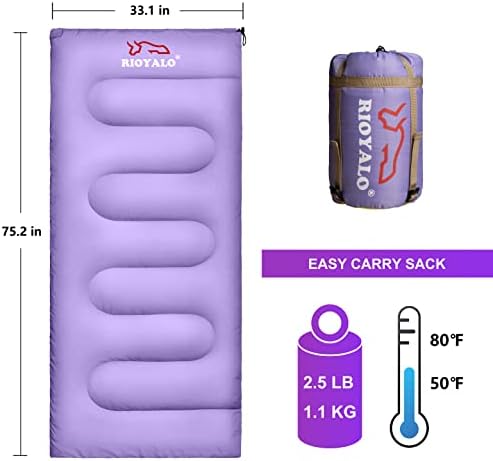 Compact Lightweight Sleeping Bags for Adults, Warm Weather Camping