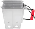 Royal Gourmet Foldable Charcoal Chimney Fire Starter Camping Grill, silver and red