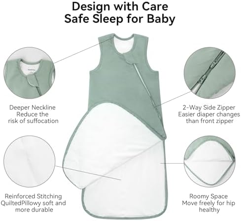 BubblePanda Rayon Made from Bamboo Sleep Sack 2t-3t 1.0 Tog 24-36 Months