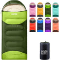Lightweight Sleeping Bag for Adults, 3-Season Waterproof Backpacking Sleeping Bags with Compression Sack, Comfort Temp 50–68°F, Portable Camping Essential Gear for Travel, Hiking, Outdoor, Indoor