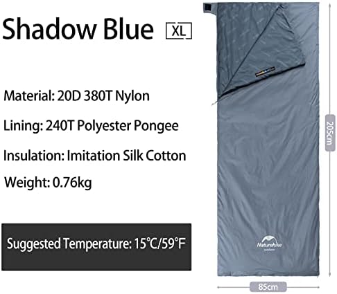Naturehike Lightweight Compact Sleeping Bag, 59℉/32℉ Envelope Ultralight Backpacking Sleeping Bag Portable, Waterproof with Compression Sack for Cold&Warm, Camping, Traveling, Hiking