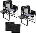 SUNNYFEEL Oversized Camping Chair Portable Directors Chairs with Side Table