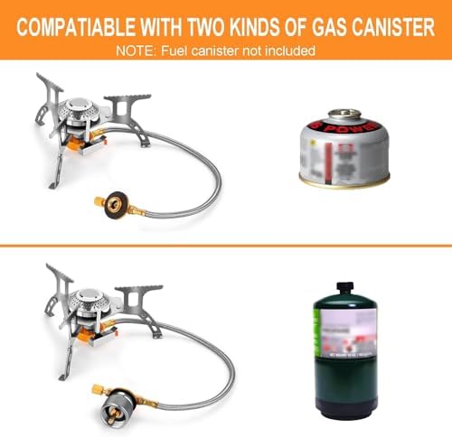 WADEO Camping Stove, 3700W Portable Backpacking Stove with Piezo Ignition