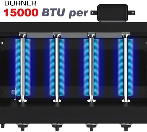 4-Burner Propane Gas Griddle, 60,000 BTU Flat Top Grill
