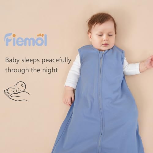 Baby Sleep Sack 6-12 Months 0.5 Tog Soft Sleeping Bag 100% Cotton