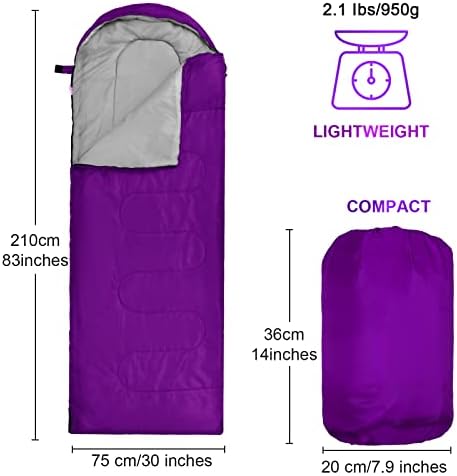 Macarrie 6 Pack Bulk Sleeping Bags for Homeless Donation, 0 Degree Waterproof Sleeping Bags with Compression Sack for Adults Winter Cold Weather Care Camping Hiking Emergency