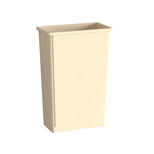 23 Gallon Beige Slim Jim Trash Can