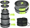 ALOCS Lightweight Camping Cookware Set, Pots and Pans with Kettle