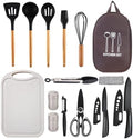 Silicone Camping Cooking Set Car Camping Essentials Cooking Kitchen Set, RV Camping Cookware Must Haves Gifts Camping Cooking Essentials, Camp Cooking Set for Travel Hiking Picnic