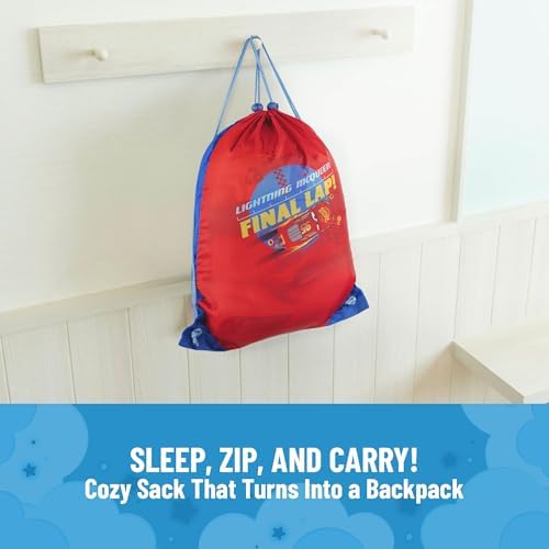 Jay Franco Disney Pixar Cars One of A Kind Slumber Sack - Cozy & Warm Kids Lightweight Slumber Bag/Sleeping Bag - Featuring Lighting McQueen