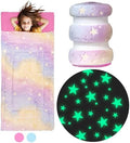 Kids Sleeping Bag for Boys & Girls - Glow in The Dark for Ages 3+, Large With Pillow Pocket, Extra Soft Toddler Blanket (66" x 33")