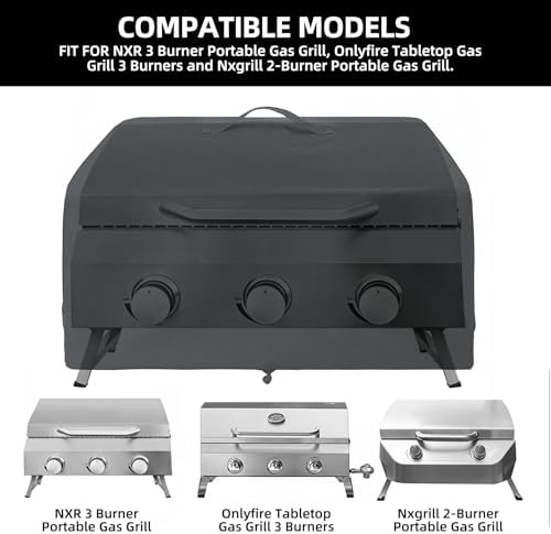 Portable Gas Grill Cover for NXR 3 Burner Grill, Waterproof, Cover Only