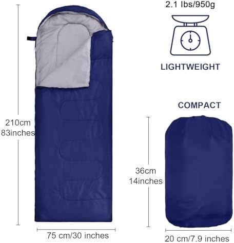 Macarrie 6 Pack Bulk Sleeping Bags for Homeless Donation, 0 Degree Waterproof Sleeping Bags with Compression Sack for Adults Winter Cold Weather Care Camping Hiking Emergency
