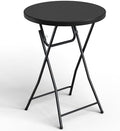 Folding Table, 32 Inch Foldable Cocktail Bar, High Top Round Folding Tables No Assembly, Portable Bistro & Commercial Furniture for Wedding, Banquet, Party, Indoor Outdoor Use