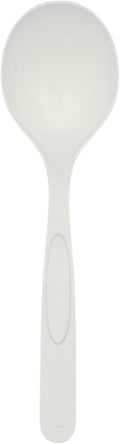 Preserve Compostable Soup Spoon, Made in USA, Medium Weight Cutlery, White, 840 Count
