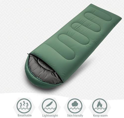 Wind Tour 3 Season Lightweight Waterproof Sleeping Bag Indoor & Outdoor for Hiking Backpacking Camping Traveling