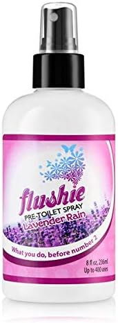 Flushie Lavender Pre-Toilet Spray - Travel Size Toiletries 1oz 3pack Spray for Toilet Deodorizer & Odor Eliminator